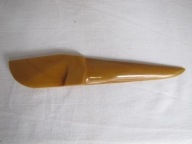 PIES JAMNIK ŻÓŁTY BAKELIT BURSZTYN PRL NÓŻ DO PAPIERU