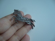 BROSZKA KOŃ KONIK STAL NIERDZEWNA