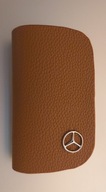 MERCEDES BRELOK ETUI NA KLUCZYKI SKÓRA CHROM NOWOCZESNY DESIGN BRĄZ PREMIUM