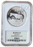 10 FRANC 2010 KONGO OKAPI POSREBRZANA PROOF GCN PR69 L
