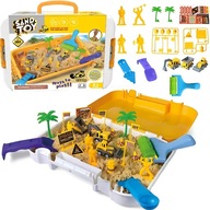 PIASEK KINETYCZNY 1.5 KG PLAC BUDOWY MASZYNY FOREMKI DUŻY ZESTAW DLA DZIECI