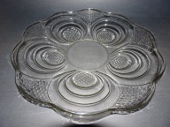 Hortensja, patera HSG Hortensja, szkło PRL, vintage