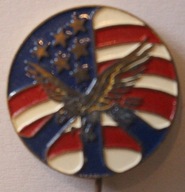 USA - ORZEŁ AMERYKAŃSKI NA FLADZE AMERYKAŃSKIEJ - CIEKAWA PRZYPINKA