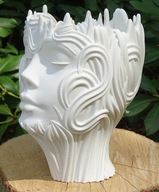 Doniczka biała duża 3D 25 cm artystyczna niepowtarzalna dekoracyjna