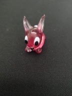 Piękny szklany królik, lata 60-80 (A113)