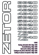 Zetor Major 3320...4320, 5320, 6320...7340 Turbo - katalog części (1/2003)
