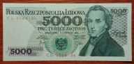 PRL 5000 zł 1982 CG 3564136 Stan unc