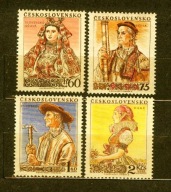 CZECHOSŁOWACJA ** Stroje ludowe I Mi 921-24