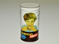 Puszka po napoju kakaowym Choco Expres ŚZPC Hanka z lat 80-tych PRLu