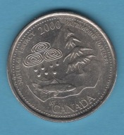 (2KA54) Kanada 25 centów, 2000