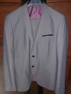 Garnitur George 107 cm slim w pasie 84 m szary jak nowy