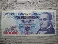 BANKNOT RP 100000 ZŁOTYCH 1993 ROK S. MONIUSZKO