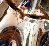 NASZYJNIK NASZYJNIK COQUETTE KOLIA diamenty diamentowy cyrkoniami wiszący