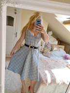 Bpc bonprix Sukienka w kratkę rozkloszowana dyplomatka r. 42