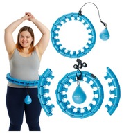 Hula hop z wypustkami DrFit 120 cm niebieski odchudzające relaksujące