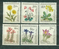 CZECHOSŁOWACJA** KWIATY Mi 1234-39