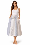 Unikatowa długa spódnica handmade boho patchwork bawełna recykling S/M