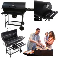 GRILL WĘGLOWY OGRODOWY RUSZT Z POKRYWĄ TERMOMETREM DUŻY NA TARAS