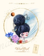 Plakat A3 Horoskop WAGA Kosmos/Boho - personalizowany prezent