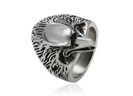 STAL SZLACHETNA 316L SYGNET OBRACZKA GLOWA ORLA R.26