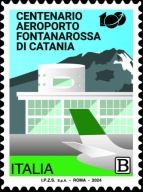 Włochy 2024 Znaczek 4636 ** lotnictwo lotnisko samolot