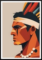 A2 PLAKAT OBRAZ PLAKAT INDIANIN INDIANIE PLEMIĘ INDIAŃSKIE