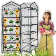 MINI SZKLARNIA OGRODOWA NA BALKON BALKONOWY FOLIA FOLIAK 5 PÓŁEK 190CM