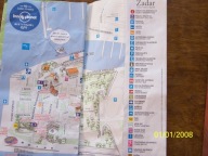 Plan Zadar zabytki i atrakcje.