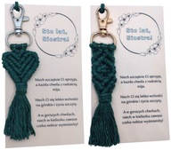 Brelok breloczek makrama personalizowany prezent urodziny panieński ślub