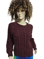 SWETER bardzo CIEPŁY WEŁNIANY WARKOCZE 36