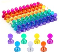 MAGNES NEODYMOWY NA TABLICĘ LODÓWKĘ KOLOROWE 10SZT DO SZKOŁY