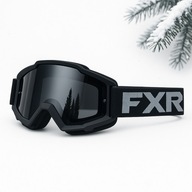 CZARNE PRZYCIEMNIANE GOGLE FXR MOTOCYKLOWE MOTOCROSSOWE DO KASKU ENDURO ATV