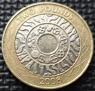 *WIELKA BRYTANIA [0640] *2 Funty 2008 Technologia Królowa Elizabeth II