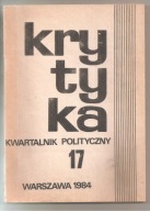 KRYTYKA - KWARTALNIK POLITYCZNY Z 1984 ROKU. (II OBIEG)