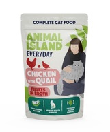 Animal Island Saszetki w Rosole dla Kota 85g (12szt) -Kurczak/Przepiórka