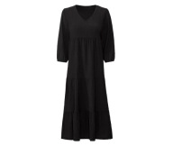ESMARA czarna sukienka z falbankami FALBANKI MIDI NOWA S 36/38