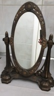 ART.DECO LUSTRO TOALETKA W RZEŹBIONEJ MOSIĘŻNEJ/ŻELIWNEJ RAMIE WEEK.OBNIŻKA