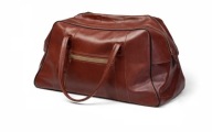 Skórzana torba podróżna vintage brązowa 57x32 cm - pojemna | duża