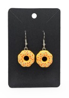 Kolczyki Pączki Donuty Żółte dla kobiet dzieci na imprezę urodziny prezent