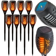 8 SZT. LAMPA SOLARNA POCHODNIA EFEKT PŁOMIENIA