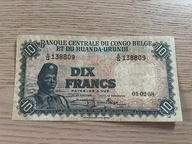 Kongo Belgijskie - 10 franków - 1958 - rzadki