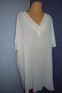 Zizzi Piękna sukienka z wiskozy nowa biała_50/52