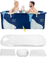 PRZENOŚNA WANNA SKŁADANA DUŻA 140cm GŁĘBOKA RELAKS SPA SOLIDNA STABILNA