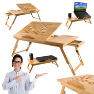 STOLIK POD LAPTOPA REGULOWANY BAMBUSOWY WYGODNY!