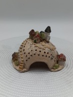 Domki wioska na wzgórzu ceramika ciekawy świecznik na tealight ręczna praca