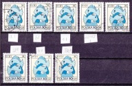3464 - ZNAKI ZODIAKU - RYBY - ODMIANY PAPIERU I FORM DRUKOWYCH - KASOWANE