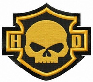 Termo Naszywka Harley Davidson Czaszka Logo Haftowana Motor Naprasowanka