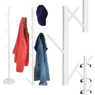 WIESZAK BIAŁY STOJĄCY PODŁOGOWY NA KURTKI NA PRZEDPOKÓJ