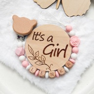 Personalizowana zawieszka do smoczka z imieniem silikonowa - max. 8 liter