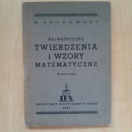 Gutkowski - Najważniejsze twierdzenia i wzory matematyczne / wyd. 1947